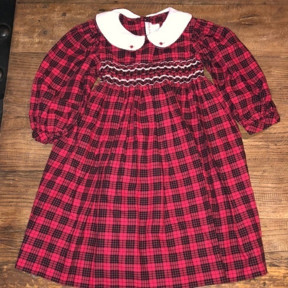 House of‎ Hatten Smock Plaid Christmas dress